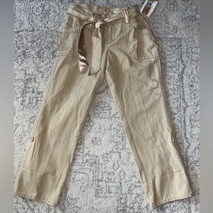 DKNY Khaki Jeans NWT Sz 8 Belted Pants Tan Womens